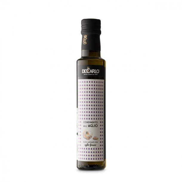 De Carlo olivenolie med hvidlg 250 ml
