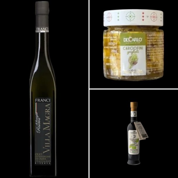 Mnedens Gourmet Tilbud 6 r balsamico, Franci Villa Magra samt Kulgrillede artiskok