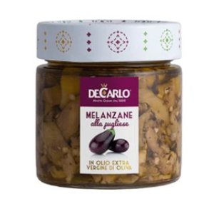 Kulgrillede auberginestykker i ekstra jomfru olivenolie 200g.